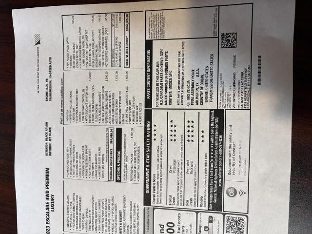 2023 Cadillac Escalade Premium Luxury