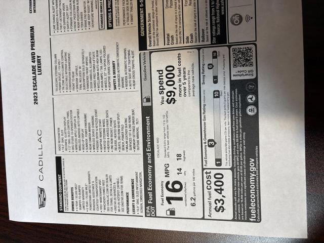 2023 Cadillac Escalade Premium Luxury